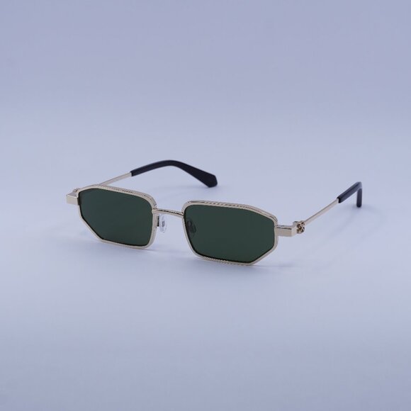Off-White Off-White OERI14J LOA 7655 Sunglasses Gold Geometric Frame - Picture 1 of 9